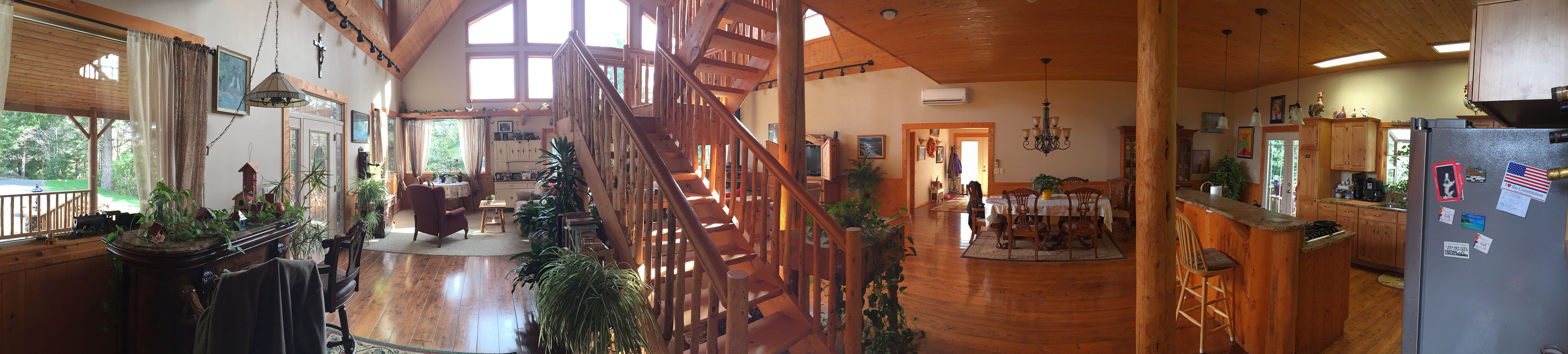 Pano of a barn house interior